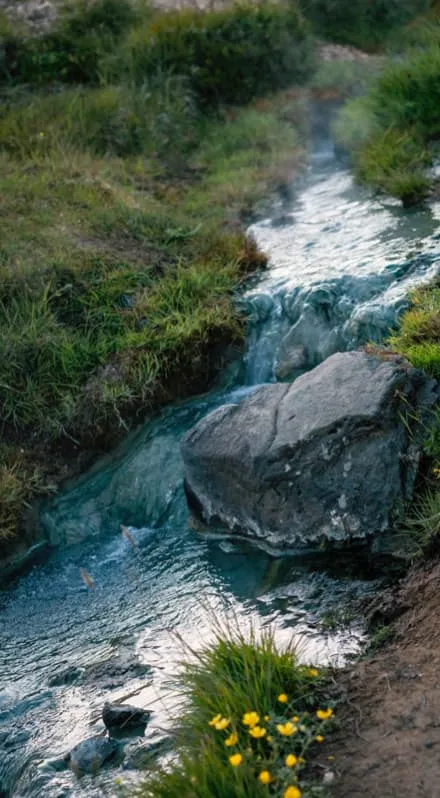 Sources d'eau chaudes en Islande
