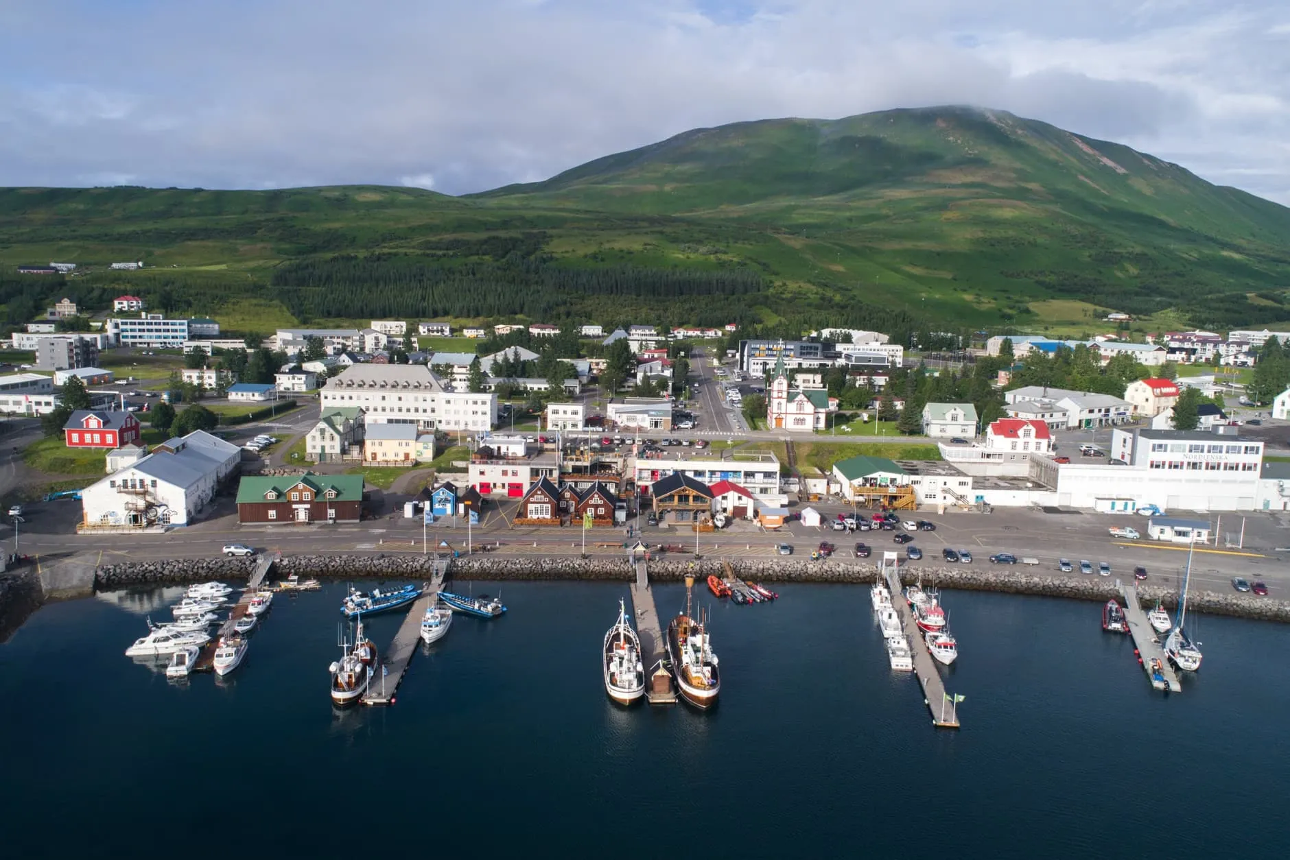 Saut hors de l'eau d'une baleine à bosse en Islande