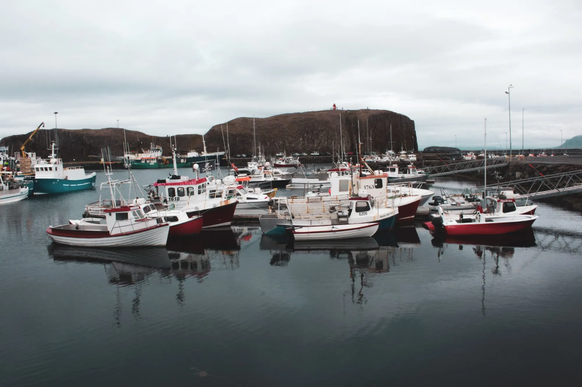 Bateau sur le port de Stykkisholmur