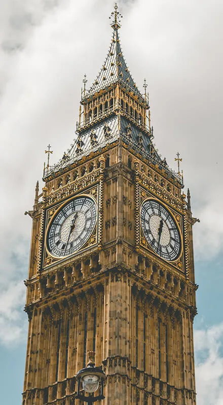 Zoom sur Big Ben depuis le pont de Westminster