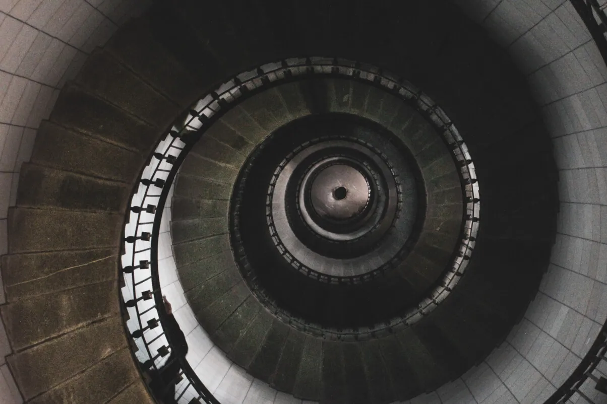 Intérieur du phare de l'île Vierge