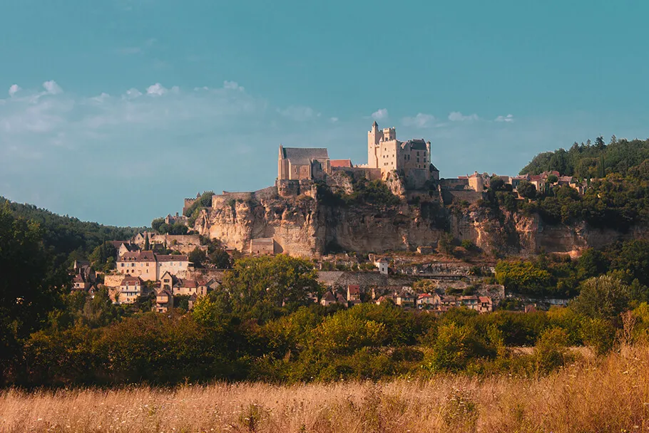 Vu sur le château de l'autre coté de la Dordogne