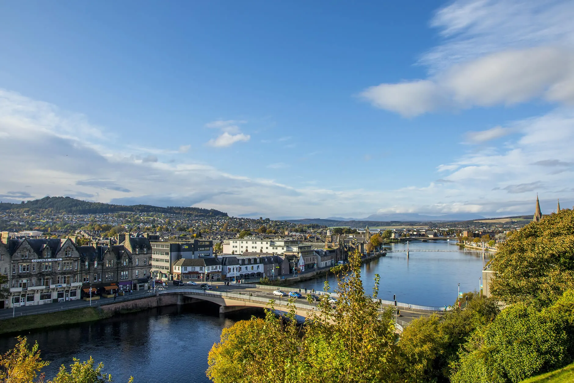 Vue sur Inverness depuis les hauteurs