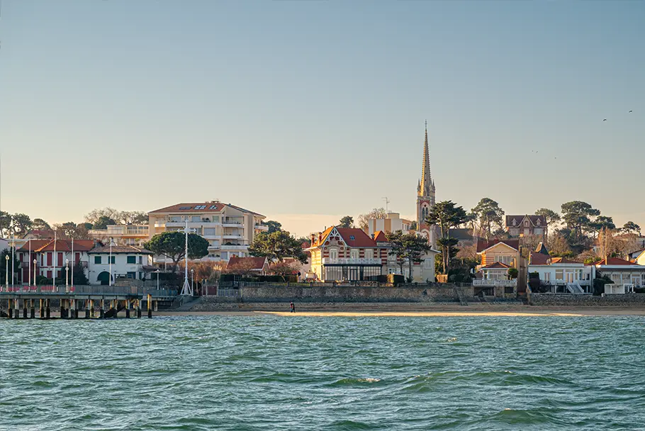 Vu d'Arcachon depuis le bateau