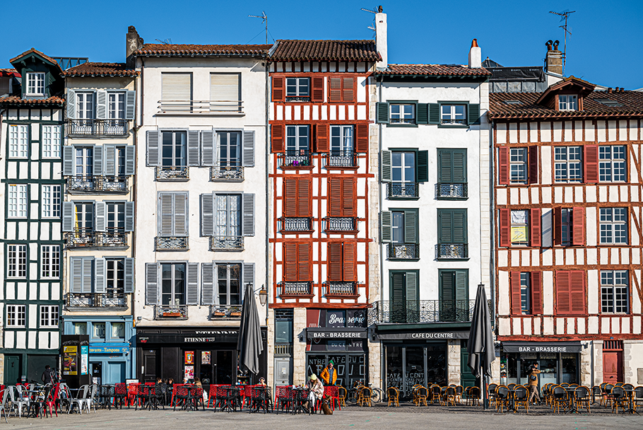 Bayonne, maisons traditionnelles basque