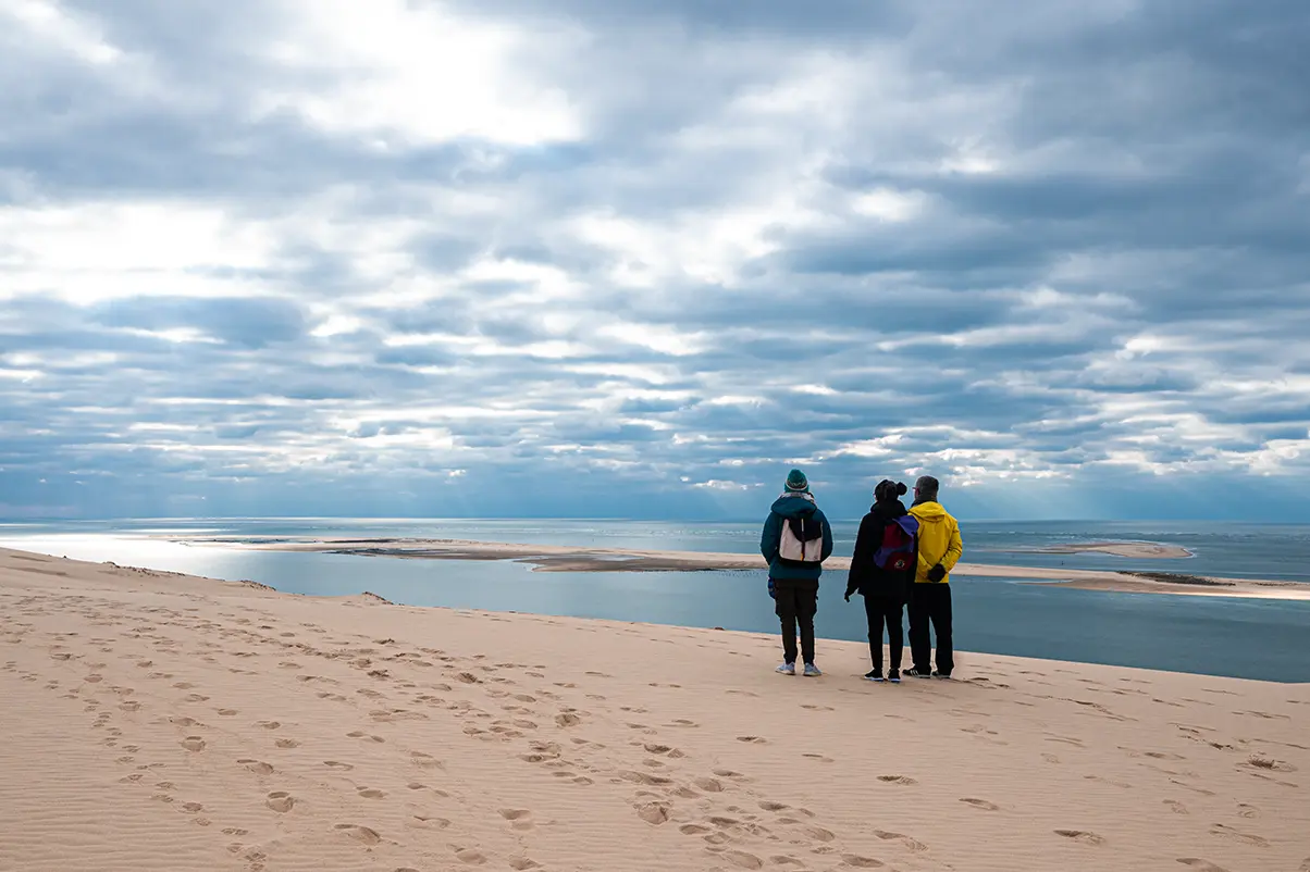 La Dune du Pilat, ciel nuageux