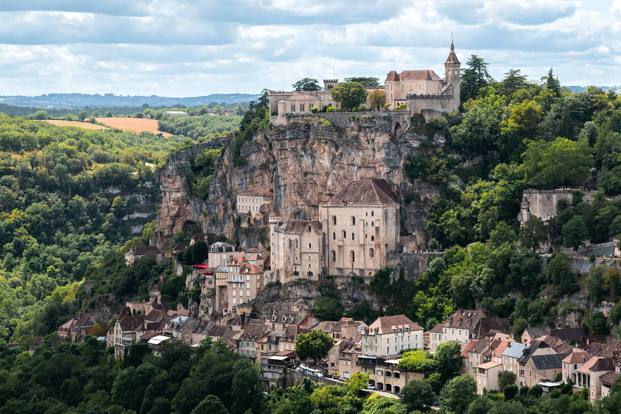 Vue de Rocamadour depuis le belvédère