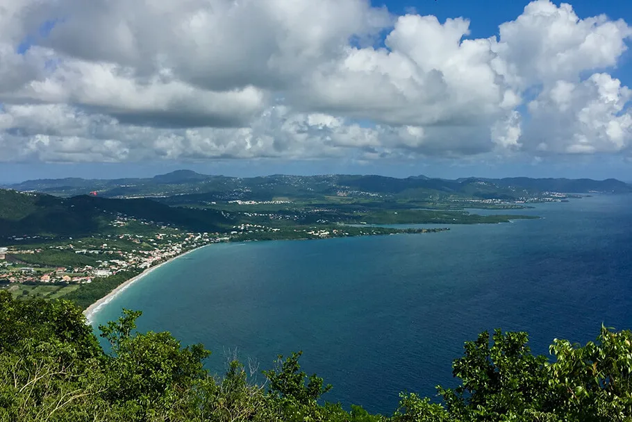 Vue aerienne de la Martinique