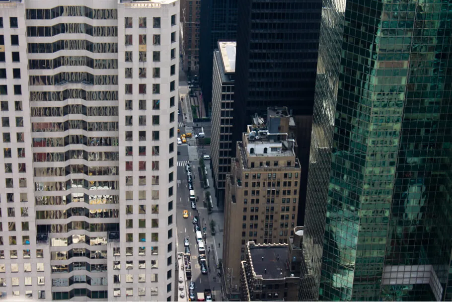 Building de New-York depuis le Rockefeller Center