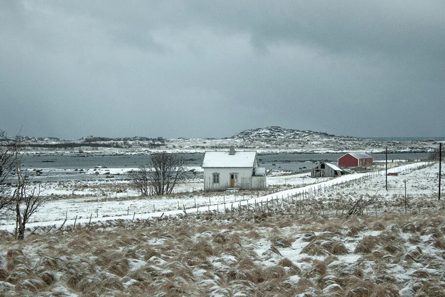 Paysage gelée du nord de la Norvège