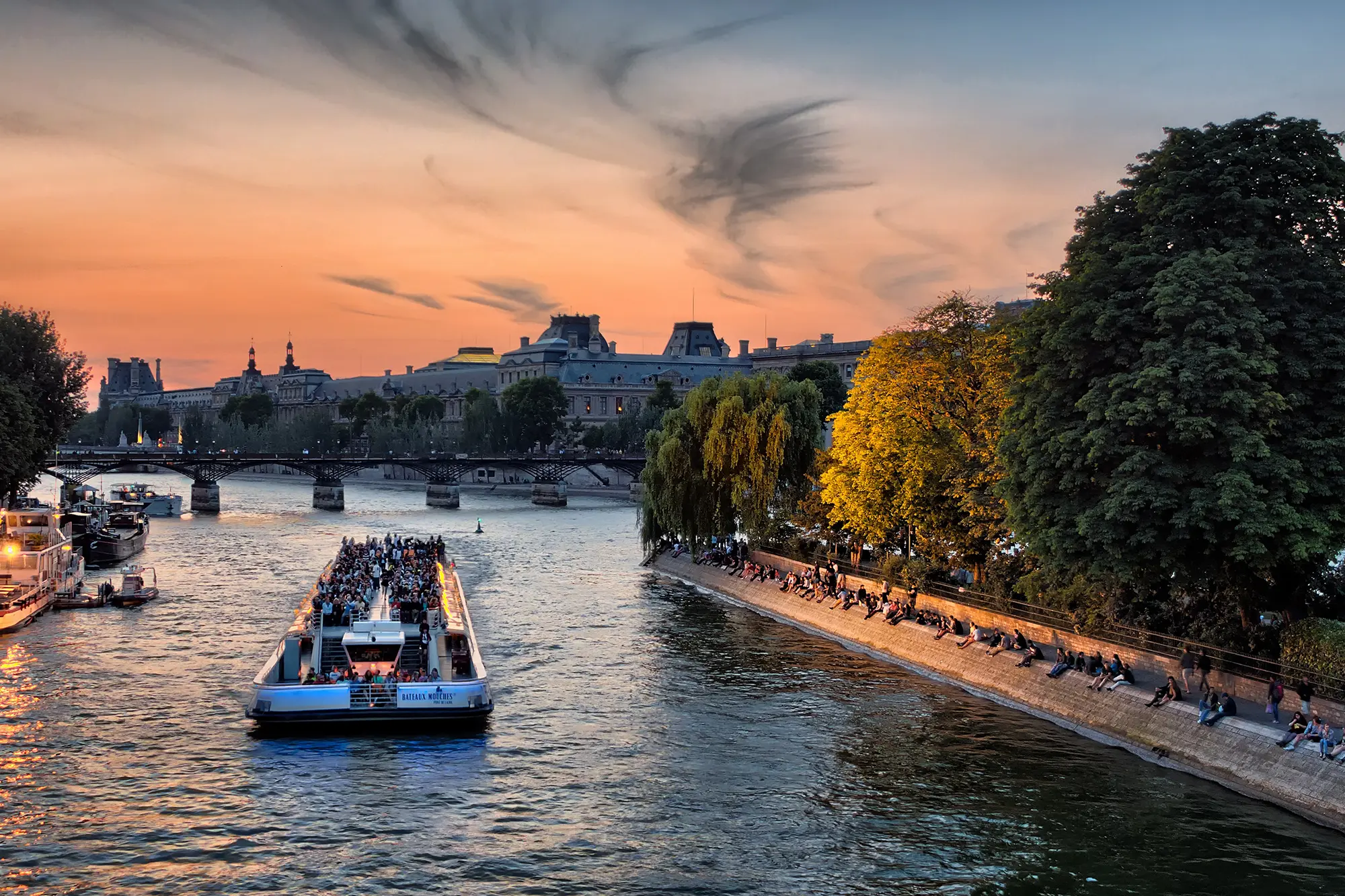Joe deSousa, the Seine River at sunset