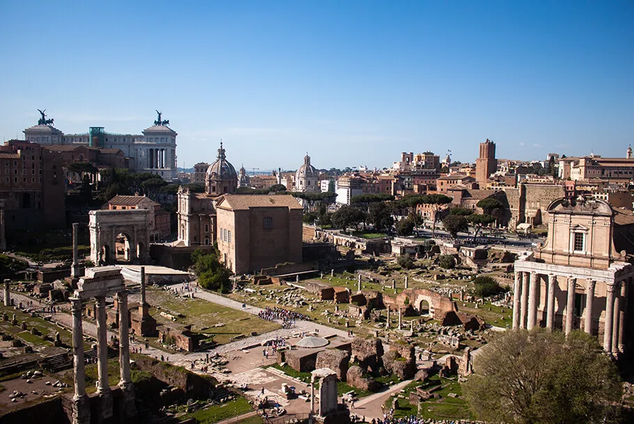 Le Forum latin vu depuis le mont Palatin