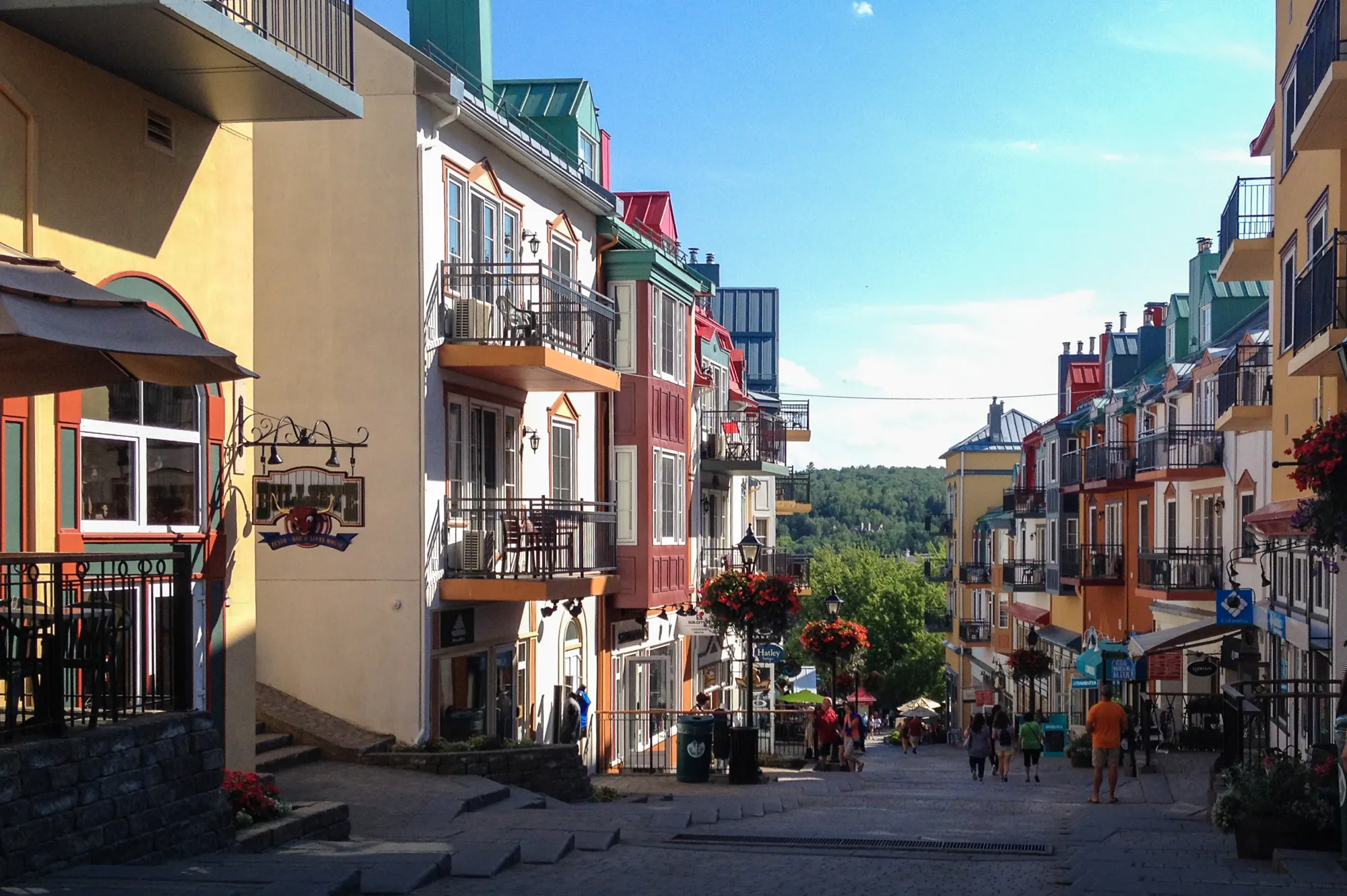 La station Tremblant, et ses rues piétonnes