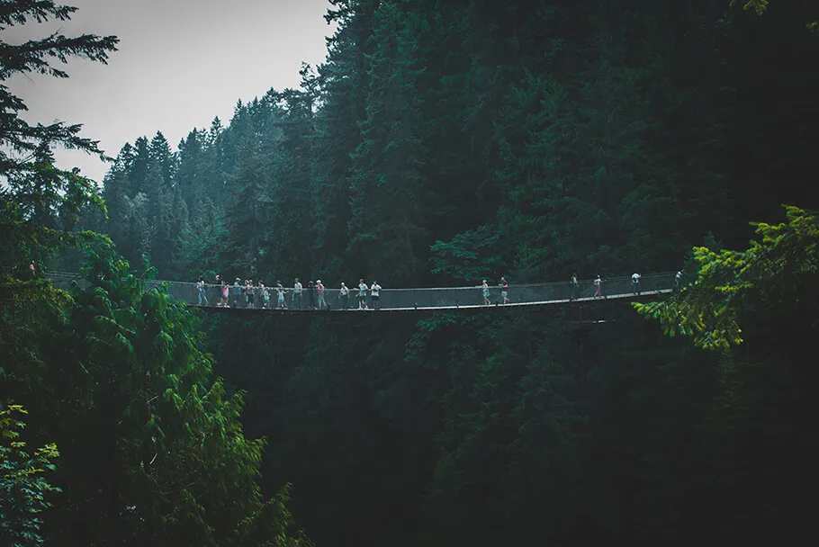 Le pont suspendu à Capilano