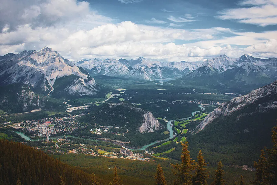 La vue du haut du mont Sulfure